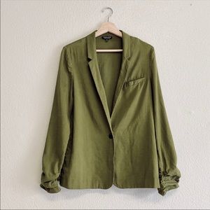 Topshop Olive Green Blazer